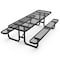 Flash Furniture Mantilla Rectangle Picnic Table, Black, Expanded Metal, Mesh, Steel Frame, 8 ft L SLF-EML-96-BK-GG - alternate 4